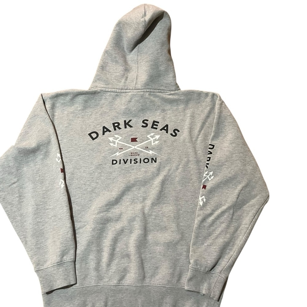 Dark Seas Headmaster Heather Gray Hooded Hoodie Pullover Skater Sweatshirt SZ M - Picture 4 of 11